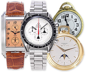 wrist watches, pocketwatches, Patek Philippe, Cartier, Rolex