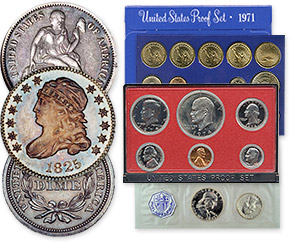 coin collection - proof and mint sets