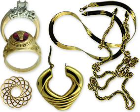 platinum, silver and gold jewelry
