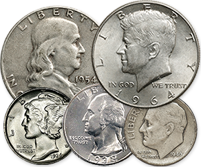 silver coins - JFK half dollars and more